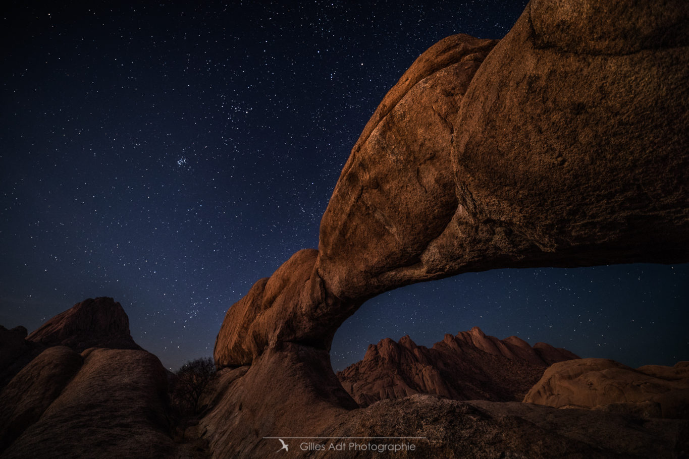 La nuit à l’arche du Spitzkoppe