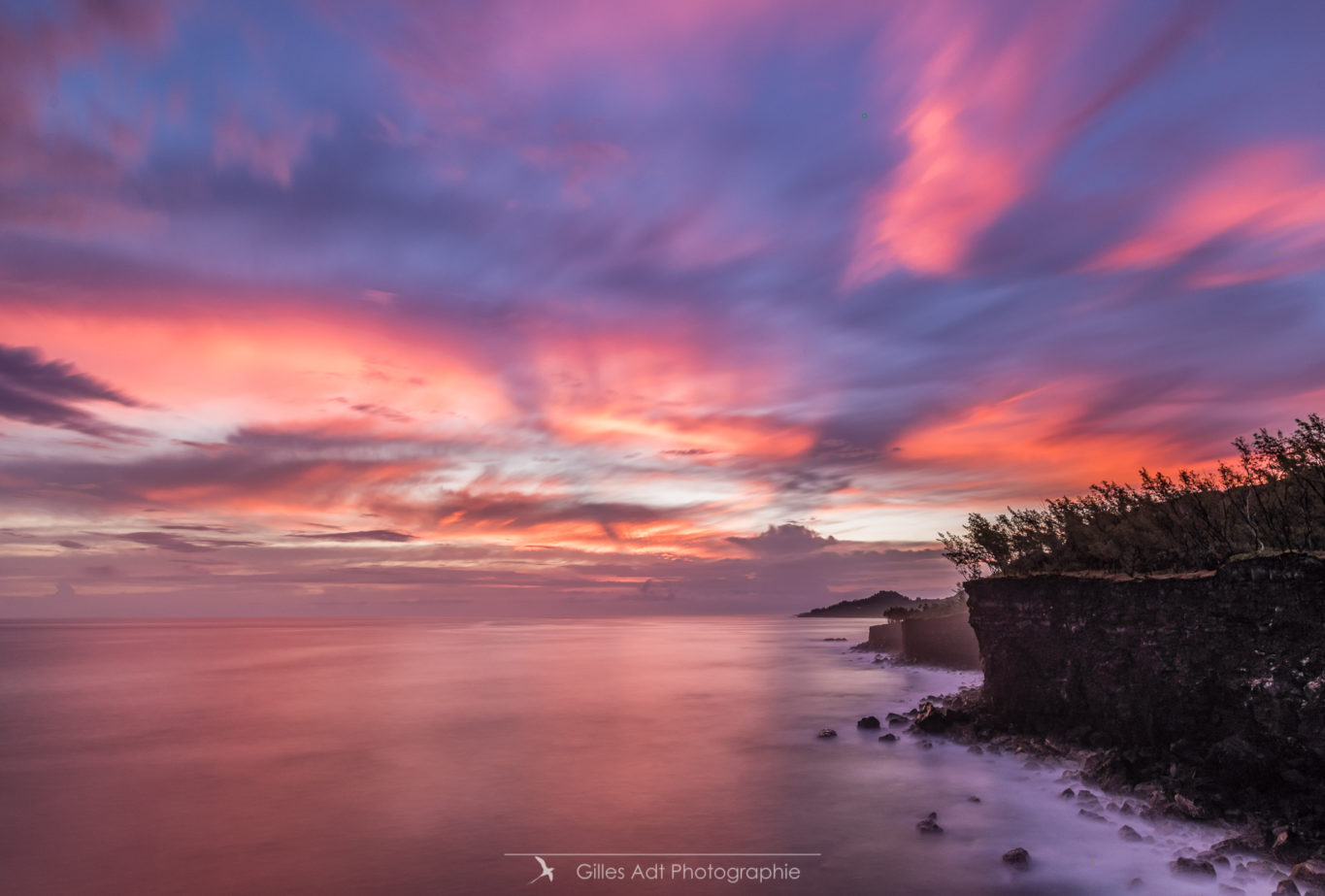 Sunset dans le sud sauvage