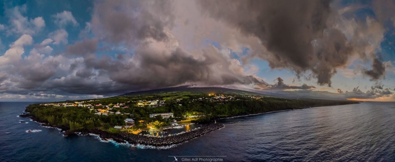 sainte rose aprés le coucher du soleil - panorama 180°